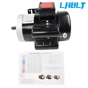 LABLT 1 Fase Motore Elettrico 3450 Giri/min 56C Telaio 115V/230V 60HZ 5/8" Albero 2HP - Foto 1 di 7