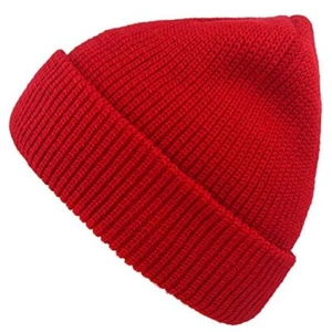 Slouchy Beanie Hats Winter Knitted Caps Soft Warm Ski Hat Unisex Red - Picture 1 of 3