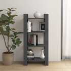Book Cabinet/Room Divider Grey 60x35x125 cm Solid Wood
