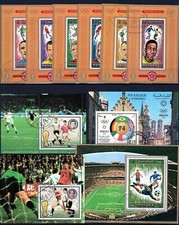 UAE FUJEIRA SCHARJAH AJMAN MANAMA 1972 FOOTBALL MUNICH OLYMPICS SOCC STAMPS MNH 