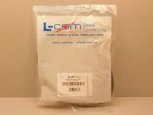 10 câbles patch premium L-Com TRD815BLK-7 Cat5E RJ45/RJ45 noir 7 pieds de long - Photo 1/3