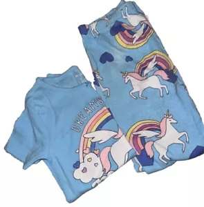 Carter's Girl's Pajama's Blue Unicorn Size 6 - Picture 1 of 2