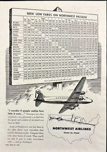 Northwest Airlines Northwest Passage Vintage Print Ad 1946 - Picture 1 of 6