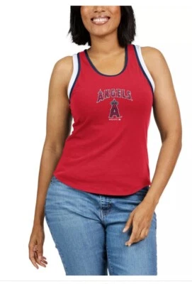 Los Angeles Angels Tank Top, Women's XL Red/White Campus Lifestyle Genuine MLB - Image 1 of 4
