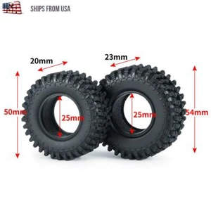 4pcs 1.0" Wheel Tires 50/54mm for Axial SCX24 90081 00001 00002 1:24 RC Crawler - Picture 1 of 13