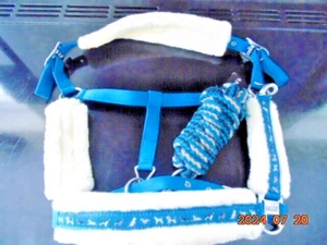 Faux fur  Headcollar And Lead Rope by Gallop,  X full size - Picture 1 of 16