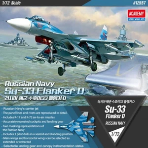 Academy 1/72 Russische Marine Su-33 Flanker D #12557 Academy Modellbausatz Zum Selbermachen Montage - Bild 1 von 8