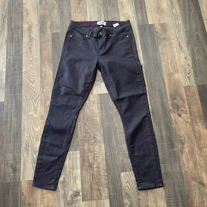 PAIGE Verdugo Ankle Jeans Stretch Waxed Purple Plum actual fit W29 L27 - Picture 1 of 14