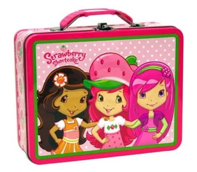 Caja de almuerzo de lata de amistad de pastel corto de fresa bolsa de almuerzo en relieve estuche de regalo Foto 1 de 4