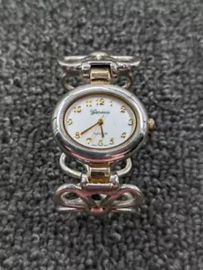 Vintage Silver Tone Geneva Platinum 8095 Women's Cuff Bracelet Watch Works - Picture 1 of 7