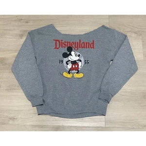 Disneyland Mickey Mouse Pullover Suéter Cuello Corte Hombro  - Imagen 1 de 4