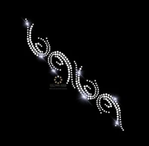 XXL Hotfix Strass Bügelbild Applikation Ranke Borte Strassbild Ornament 221205 - Bild 1 von 6