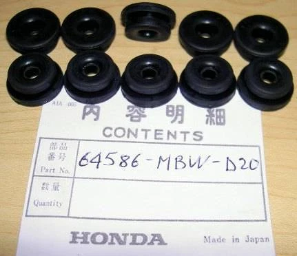 Paquete de 10 ojales de goma para Honda CBR600 ST1300 VFR1200 64586-MBW-D20 M Foto 1 de 1