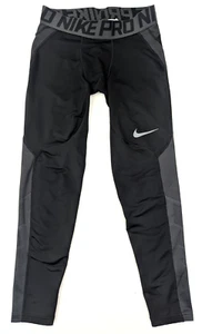 Nike Pro Combat Hyperwarm Compression Pants, Men L, Black Fitted Black Sports - Picture 1 of 12