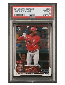 Jordan Walker 2023 Topps Chrome RC #209 [Base] -- PSA 10 -- ST. LOUIS CARDINALS - Bild 1 von 4
