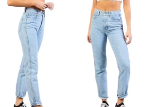 Pantalones de mezclilla REVICE Ex Boyfriend años 90 botón mosca tiro alto rectos relajados talla 27 - Imagen 1 de 7