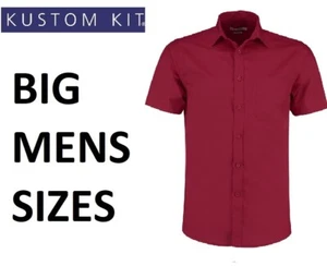 Kit personalizzato GRANDE UOMO GRANDE KK141 camicia a maniche corte ufficio casual da lavoro chiaro ROSSO - Foto 1 di 3