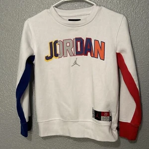 Jordan Kid's Rivals Jordan 23 Crewneck Sweatshirt White | Big Boy Youth Small - Picture 1 of 9