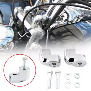 Chrome Motorcycle 1" Handlebar Riser Clamp Aluminum For Honda VTX1300C 2004-2009 - Picture 1 of 9