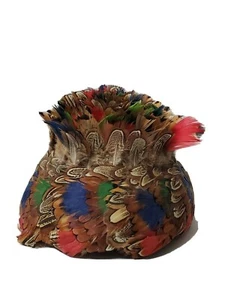 VINTAGE PEACOCK PHEASANT FEATHER HAT UNIONMADE STUNNING FORMAL WOMEN'S HAT - Picture 1 of 12
