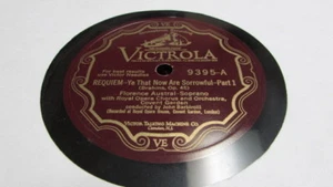 FLORENCE  AUSTRAL VICTOR 78 RPM RECORD 9395 REQUIEM-YE THAT NOW ARE SORROWFUL - Bild 1 von 2