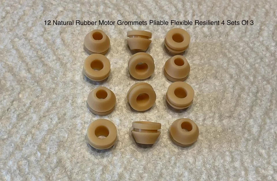 12 Natural Rubber Motor Grommets Thorens & RCA RP168 & RP190 & Juke Box, Players - Image 1 of 1