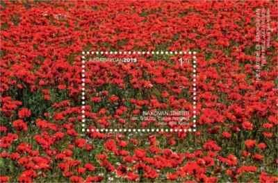 Azerbaijan 2019 * THE NATURE OF NAKHCHIVAN * FLOWERS * FLORA * Block * MNH - Image 1 of 2