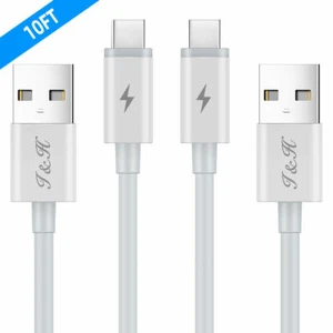 5FT 10FT Fast Charging Type -C Data  USB Cable For Galaxy S8 S9 S10 S20 21 22 23 - Picture 1 of 10