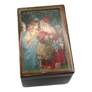Enesco Music Box We Wish You A Merry Christmas 1985 The Santa Claus Shoppe - Picture 1 of 19