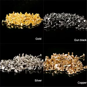 Double Cap Rivets 10x8mm 10x10 12x10 12x12mm DIY Leather Crafts Handbags Repair - Picture 1 of 12