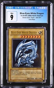 CGC Graded 9 Blue-Eyes White Dragon SDK-001 Kaiba Ultra Rare Yu-Gi-Oh! Card - Picture 1 of 2