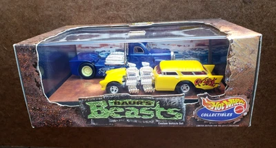 1999 100% Hot Wheels Collectibles  BAUR'S BEASTS 2-CAR SET Hot Rod Series 3 1:64 - Image 1 of 4