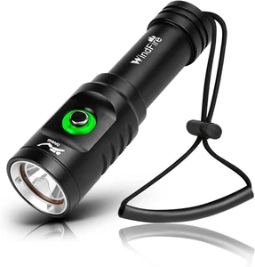 Linterna de buceo recargable y superbrillante resistente al agua Antorcha con po - Imagen 1 de 12