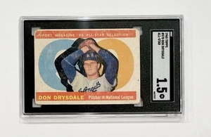 1960 Topps Don Drysdale All Star #570 Los Angeles Dodgers SGC 1.5 - Picture 1 of 1