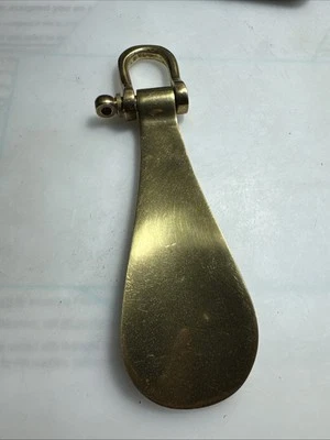 复古抛光实心黄铜鞋角鞋配件 5.5 英寸长镣铐 Clevis — 第 1/4 张图片