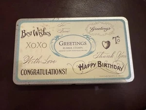 Cavallini And Co Greetings Rubber Stamp Set - Picture 1 of 4