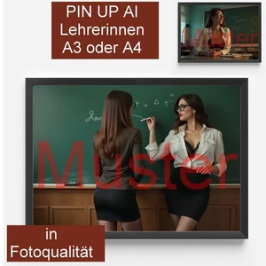 Lehrerinnen Erotik Poster, Nackte Frau, Kunstdruck - Bild 1 von 13