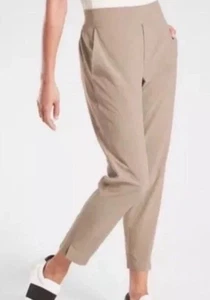 Women’s Athleta Brooklyn Pull On Ankle Pants Sz 14 Pockets EC - Picture 1 of 9