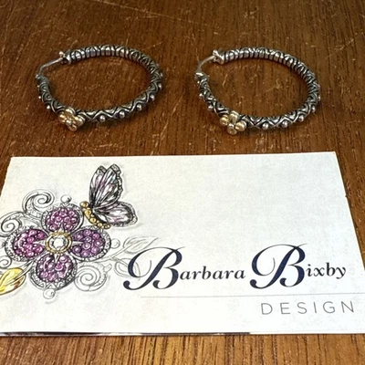 Pendientes BARBARA BIXBY FLOR DE LOTO de oro amarillo y plata de ley de 18 quilates Foto 1 de 4