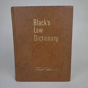 Black's law Dictionary Fourth Edition 1951 Vintage Hardcover Brown Cover  - Imagen 1 de 12