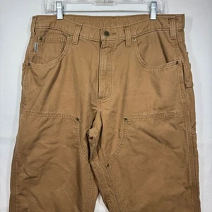 Pantalone da lavoro Carhartt B188 BUC tela doppio ginocchio marrone uomo tg 36x32 vestibilità ampia - Foto 1 di 9