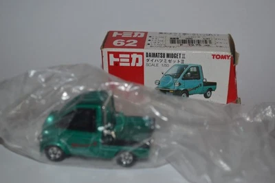 Tomica 1/50 Scale Daihatsu Midget II Green Model No.62 Red Box - Image 1 of 4