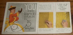 1916 You Can Learn to Grain in 5 Minutes Ohio Varnish Brochure~Chi-Namel Grainer - Picture 1 of 3