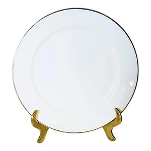 Antique Gerard Dufraisseix & Abbot GDA93 Limoges White Gold Luncheon Plate - Picture 1 of 4