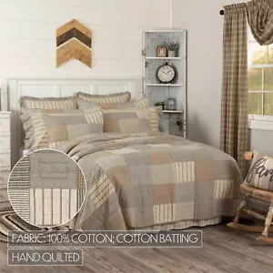 Sawyer Mill Charcoal Twin Quilt Country Patchwork Farmhouse 68Wx86L - Picture 1 of 6