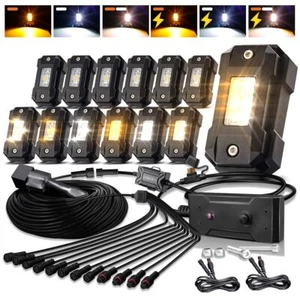 Switchback Rock Lights Kit Bianco e Ambra Luci Roccia Stroboscopiche 12 Cialde 6 Modalità Me... - Foto 1 di 7