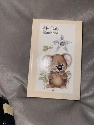 "Libro de direcciones vintage con sello recordatorio diario libro de fechas 5"" oso koala 1980" Foto 1 de 4