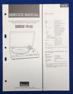 Original Sansui FR-Q5 / Plattenspieler Service Manual - Bild 1 von 1