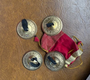 Belly dancers finger cymbals. with cloth bag - Picture 1 of 1