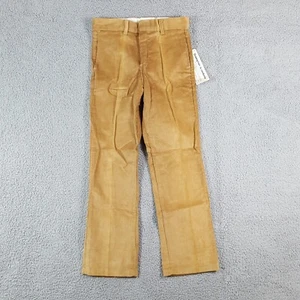 Vintage 80s Corduroy Beige Straight Leg Girl's Size 12 Retro Dress Pants Cords - Picture 1 of 8